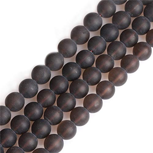 SHGbeads 8 mm Frost-Mattbrauner Rauchquarz-Kristall, Halbedelstein, runde lose Perlen für Schmuckherstellung, DIY, Handarbeit, Bastelbedarf, 38,1 cm SHGbeads 8 mm Frost-Mattbrauner Rauchquarz-Kristall, Halbedelstein, runde lose Perlen für Schmuckherstellung, DIY, Handarbeit, Bastelbedarf, 38,1 cm von GEM-INSIDE CREATE YOUR OWN FASHION