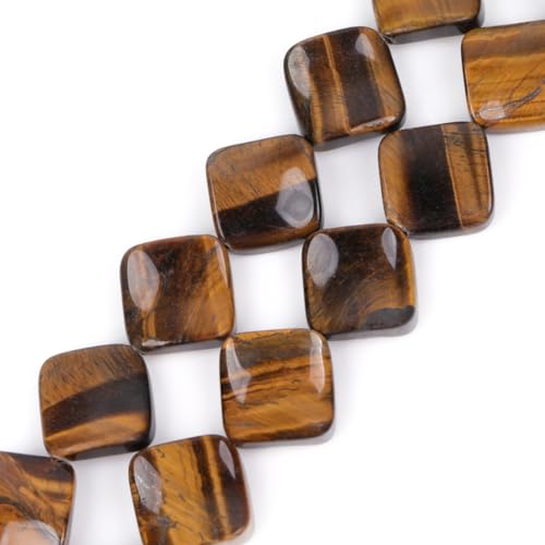 SHGbeads Natürliche 16 mm quadratische Wellen, gelbes Tigerauge, Edelsteinperlen, lose Perlen für Schmuckherstellung, 38,1 cm SHGbeads Natürliche 16 mm quadratische Wellen, gelbes Tigerauge, Edelsteinperlen, lose Perlen für Schmuckherstellung, 38,1 cm von GEM-INSIDE CREATE YOUR OWN FASHION