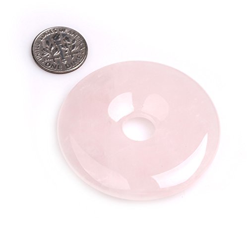 SHGbeads Natürliche 50 mm Rosenquarz Ring Kreis Donuts Perlen für Schmuckherstellung 1 Stück von GEM-INSIDE CREATE YOUR OWN FASHION
