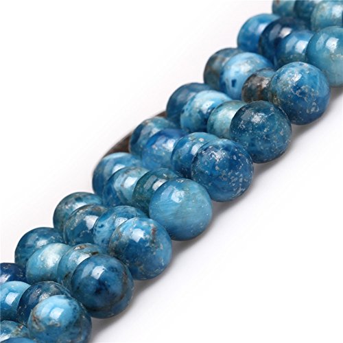SHGbeads blaue Apatit-Quarzperlen, lose Perlen, natürlich, rund, 8 mm, Kristall, Energiestein, Heilkraft für Schmuckherstellung, 38,1 cm SHGbeads blaue Apatit-Quarzperlen, lose Perlen, natürlich, rund, 8 mm, Kristall, Energiestein, Heilkraft für Schmuckherstellung, 38,1 cm von GEM-INSIDE CREATE YOUR OWN FASHION