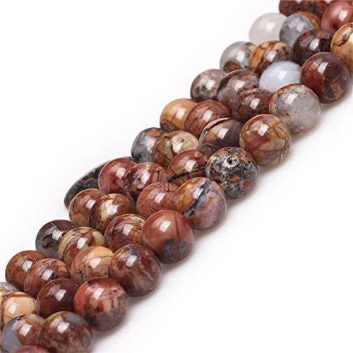 SHGbeads gelb-brauner Jaspis Edelstein lose Perlen natürliche Energie Heilkraft für Schmuckherstellung rund 10 mm 38,1 cm von GEM-INSIDE CREATE YOUR OWN FASHION