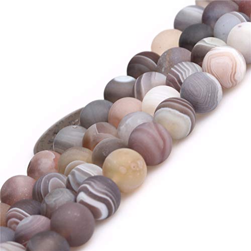 SHGbeads mattierte Botswana-Achat natürliche Edelsteine lose Perlen für Schmuckherstellung, rund, 8 mm, 38,1 cm SHGbeads mattierte Botswana-Achat natürliche Edelsteine lose Perlen für Schmuckherstellung, rund, 8 mm, 38,1 cm von GEM-INSIDE CREATE YOUR OWN FASHION