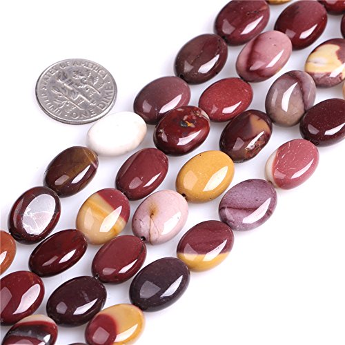 SHGbeads natürliche 10 x 14 mm ovale mehrfarbige Mookait-Jaspis Edelstein lose Perlen für Schmuckherstellung 38,1 cm SHGbeads natürliche 10 x 14 mm ovale mehrfarbige Mookait-Jaspis Edelstein lose Perlen für Schmuckherstellung 38,1 cm von GEM-INSIDE CREATE YOUR OWN FASHION