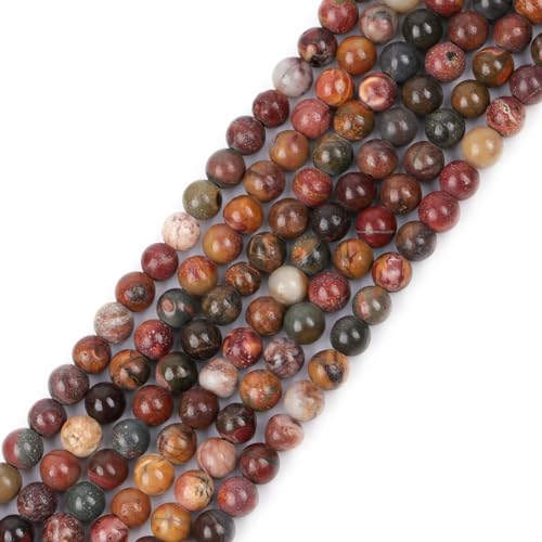 Sweet & Happy Girl's Store Kettenstrang mit Steinperlen zur Fertigung von Schmuck, 38,1 cm, 4mm Picasso Jasper von GEM-INSIDE CREATE YOUR OWN FASHION