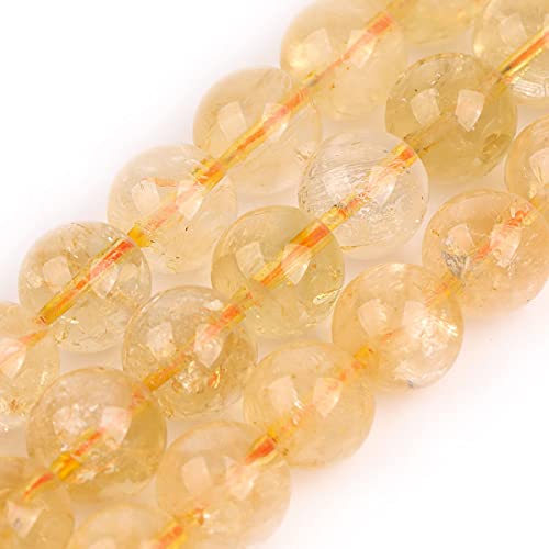 Sweet & Happy Girl's store 12mm Runde glatt Edelstein Citrin Perlen Strang 15 Zoll Schmuckherstellung Perlen von GEM-INSIDE CREATE YOUR OWN FASHION