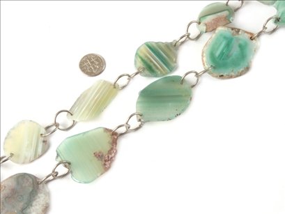 Sweet & Happy Girl's store 25-50mm Chunk Edelstein Grün Banded Achat Perlen Str?nge 15 Zoll Schmuckherstellung Perlen Sweet & Happy Girl's store 25-50mm Chunk Edelstein Grün Banded Achat Perlen Str?nge 15 Zoll Schmuckherstellung Perlen von GEM-INSIDE CREATE YOUR OWN FASHION