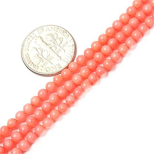 Sweet & Happy Girl's store 3mm runde Edelstein Rosa Coral Strand Rocailles 15 Zoll Schmuckherstellung Perlen von GEM-INSIDE CREATE YOUR OWN FASHION