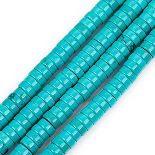 Sweet & Happy Girl's store 3x6mm Rondell Edelstein natürliche Türkis Perlen Strang 15 Zoll Schmuckherstellung Perlen von GEM-INSIDE CREATE YOUR OWN FASHION