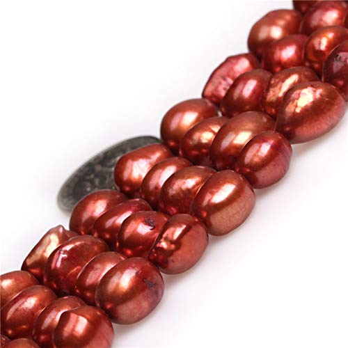 Sweet & Happy Girl's store 8-9x10-11mm Freeform olivary Rot Farbe Zuchtperlen Perlen Strang 15 Zoll Schmuckherstellung Perlen Sweet & Happy Girl's store 8-9x10-11mm Freeform olivary Rot Farbe Zuchtperlen Perlen Strang 15 Zoll Schmuckherstellung Perlen von GEM-INSIDE CREATE YOUR OWN FASHION