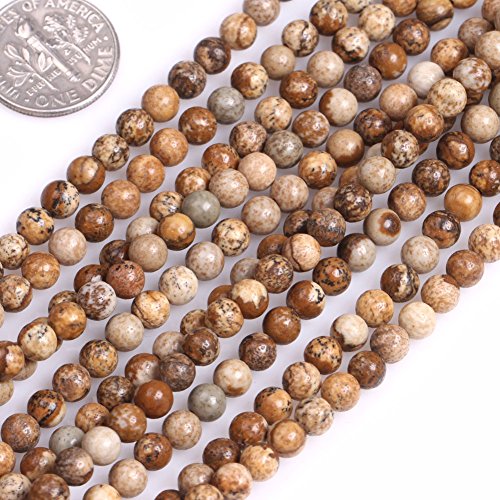 gem-inside 2 mm 3 mm 4 mm 6 mm 8 mm 10 mm 12 mm Rund 14 mm Bild Jasper Perlen Strang 38,1 cm... 4mm 4mm/Brown von GEM-INSIDE CREATE YOUR OWN FASHION