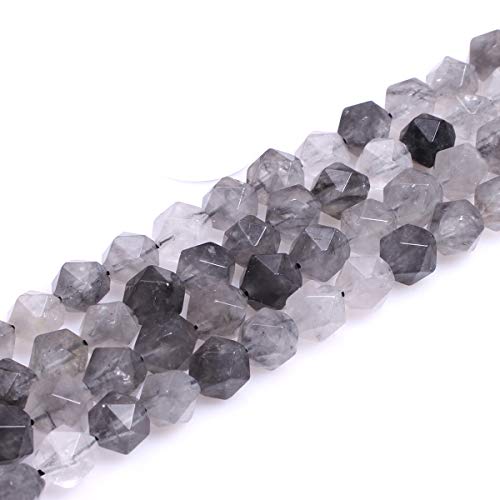 gem-inside AAA Grade natur 6 mm Facettiert Cambay (Opal Rosa Edelstein Perlen für Schmuckherstellung lose Perlen Strang 38,1 cm 10mm-Gray Cloudy Quartz grau gem-inside AAA Grade natur 6 mm Facettiert Cambay (Opal Rosa Edelstein Perlen für Schmuckherstellung lose Perlen Strang 38,1 cm 10mm-Gray Cloudy Quartz grau von GEM-INSIDE CREATE YOUR OWN FASHION