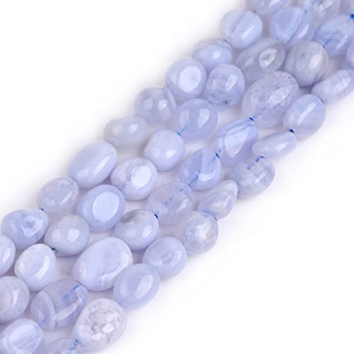 gem-inside natur 6 x 8 mm Freeform Kartoffel Form Light Purple Chalcedon Edelstein Perlen für Schmuckherstellung lose Perlen Strang 38,1 cm 6x8mm-Freeform hellviolett von GEM-INSIDE CREATE YOUR OWN FASHION