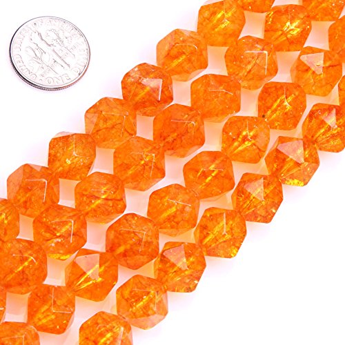 gem-inside natur Achat runder Stein Achat Perlen für Schmuckherstellung Perlen Edelstein Gem lose Perlen Ergebnisse Zubehör Strand 38,1 cm 12mm Faceted Dyed Citrine Crystal Beads von GEM-INSIDE CREATE YOUR OWN FASHION