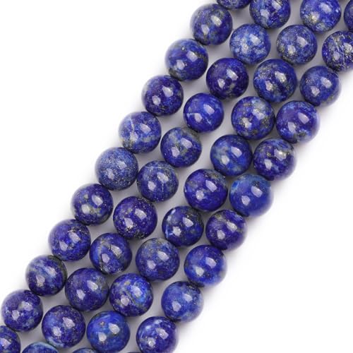 shgbeads natur rund 3 mm blau Lapis Lazuli Stein Edelstein Lose Perlen für Schmuckherstellung 38,1 cm, 6MM Blue, 6 mm von GEM-INSIDE CREATE YOUR OWN FASHION