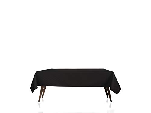 GEMITEX Tischtuch für Damen 140 x 180 schwarz 13, Polyester von GEMITEX