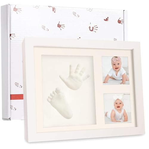 Baby Handabdruck und Fußabdruck Set, Gipsabdruck Baby Abdruck set für Neugeborene Mädchen und Jungen, Geschenk für Neue Eltern, Baby Erstausstattung Neugeborene von GEMMAHW