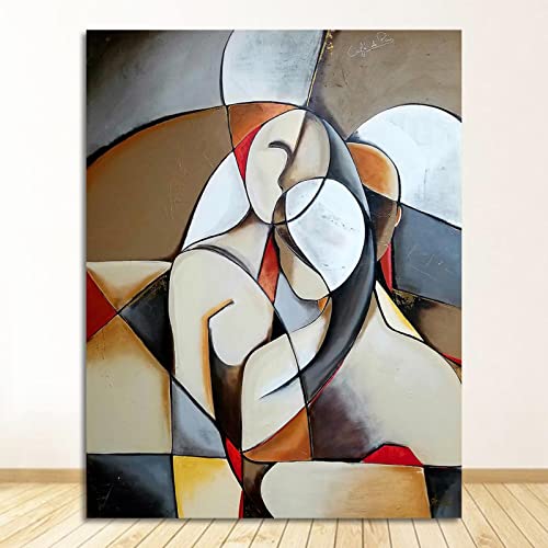 Abstrakte träumende Frau von Picasso Wandbild Druck auf Leinwand XXL,berühmte Kunstwerke Wohnkultur Bilder HD-Leinwandbilder Wandposter 70 x 100 cm rahmenlos von GEMMII