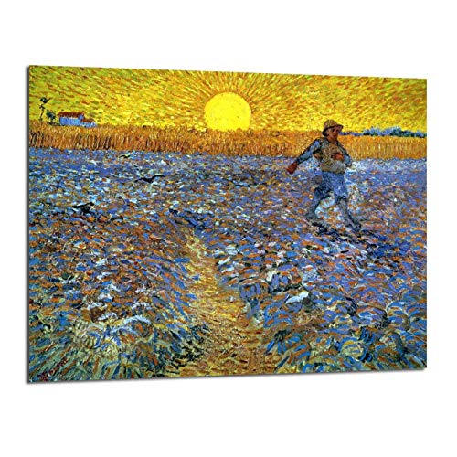 Der Sämann im Feld von Vincent Van Gogh Ölgemälde kunstdruck auf leinwand XXL Modernes Poster Wandkunst Bild für Wohnzimmer 42x60cm Rahmenlos von GEMMII