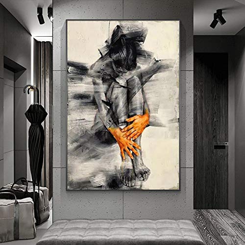 GEMMII Abstrakte nackte Frau Kunstfigur Poster Leinwand Wandkunst Leinwand Bilder XXL, Malerei Schwarz-Weiß-Bild Wohnkultur 70 x 100 cm rahmenlos GEMMII Abstrakte nackte Frau Kunstfigur Poster Leinwand Wandkunst Leinwand Bilder XXL, Malerei Schwarz-Weiß-Bild Wohnkultur 70 x 100 cm rahmenlos von GEMMII