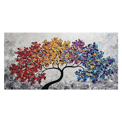 GEMMII Bild auf Leinwand XXL, Abstrakter Baum des Lebens, Ölgemälde auf Leinwand, Wandkunst, Poster und Drucke, Wandbild für Wohnzimmer, Dekoration, Kunstwerke, 40 x 80 cm, rahmenlos GEMMII Bild auf Leinwand XXL, Abstrakter Baum des Lebens, Ölgemälde auf Leinwand, Wandkunst, Poster und Drucke, Wandbild für Wohnzimmer, Dekoration, Kunstwerke, 40 x 80 cm, rahmenlos von GEMMII