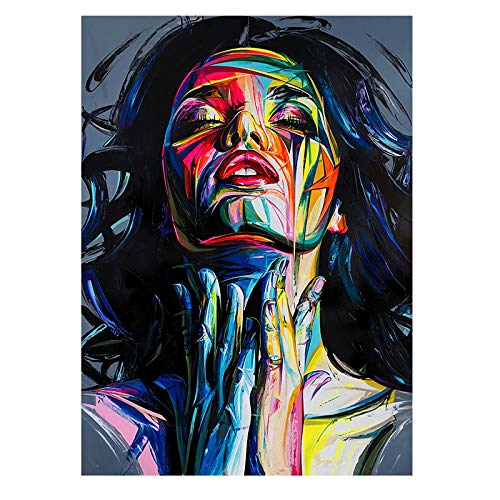 GEMMII Francoise Nielly Buntes Frauengesicht Ölgemälde Druck auf Leinwand XXL Poster und Drucke Wandkunst Bilder Für Wohnzimmer 60x90cm Rahmenlos GEMMII Francoise Nielly Buntes Frauengesicht Ölgemälde Druck auf Leinwand XXL Poster und Drucke Wandkunst Bilder Für Wohnzimmer 60x90cm Rahmenlos von GEMMII