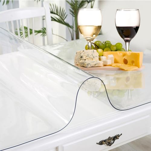 Tischfolie 1.5Mm Transparent,Maß Nach Wunsch,Klar Tischdecke Tischschutz Schutzfolie Abwaschbar Weich PVC Kunststoffplatte,A,90X140cm Tischfolie 1.5Mm Transparent,Maß Nach Wunsch,Klar Tischdecke Tischschutz Schutzfolie Abwaschbar Weich PVC Kunststoffplatte,A,90X140cm von GENERIC