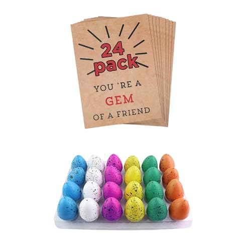 GENERISCH Dino-Eier Valentinstagskarten zum Ausbrüten – 24 Stück Lustige -Austauschkarten für, Schulklassen & Geburtstagspartys, Großpackung (One Size) von GENERISCH