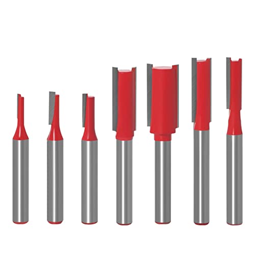 GENGUTOO 7-teiliger Flush Trim Bit Fräser Gerade 2 Flöte Hartmetall Holzbearbeitung Schlitzen GENGUTOO 7-teiliger Flush Trim Bit Fräser Gerade 2 Flöte Hartmetall Holzbearbeitung Schlitzen von GENGUTOO