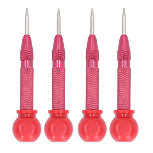 Gengutoo Center Punch Set Langlebiger automatischer Loch Puncher für Metallholzfensterglas 5in (Rot) von GENGUTOO