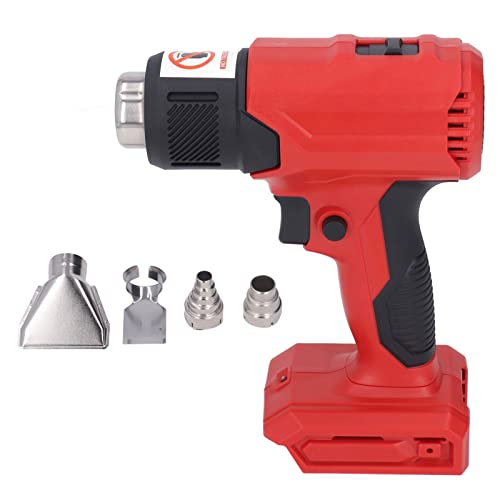 Gengutoo Cordless Assotrable Temperatur Heißpistole laufbare Heizmaschine Tragbarer Handheld mit 4pcs Düse für Automobilfilm -DIY -Aufgaben (Blau) (Gelb) (Rot) von GENGUTOO