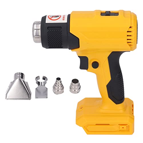Gengutoo Cordless Assotrable Temperatur Heißpistole laufbare Heizmaschine Tragbarer Handheld mit 4pcs Düse für Automobilfilm -DIY -Aufgaben (Blau) (Gelb) von GENGUTOO