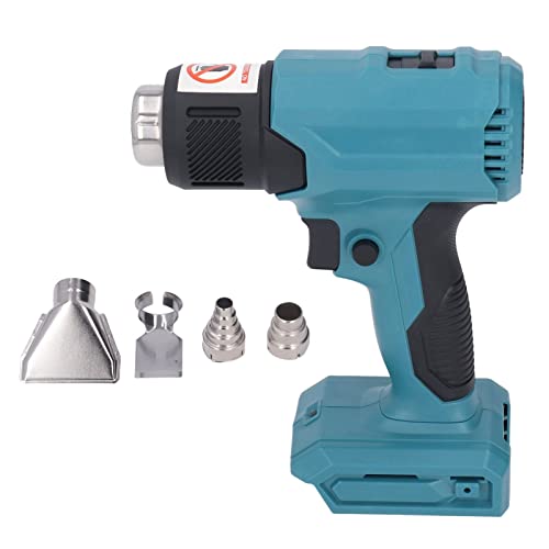 Gengutoo Cordless Assotrable Temperatur Heißpistole laufbare Heizmaschine Tragbarer Handheld mit 4pcs Düse für Automobilfilm -DIY -Aufgaben (Blau) von GENGUTOO