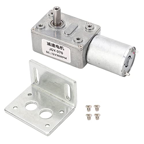 Gengutoo DC -Zahnradmotor Selbstverriegelungsgetreuungsmotor Einzelwelle CW CCW mit Basis -Etikettdruckeröfen 12V (160 U/min) von GENGUTOO