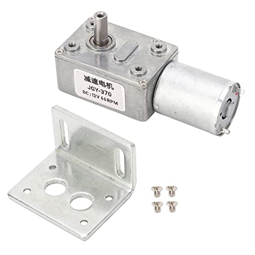 Gengutoo DC -Zahnradmotor Selbstverriegelungsgetreuungsmotor Einzelwelle CW CCW mit Basis -Etikettdruckeröfen 12V (66 U/min) von GENGUTOO