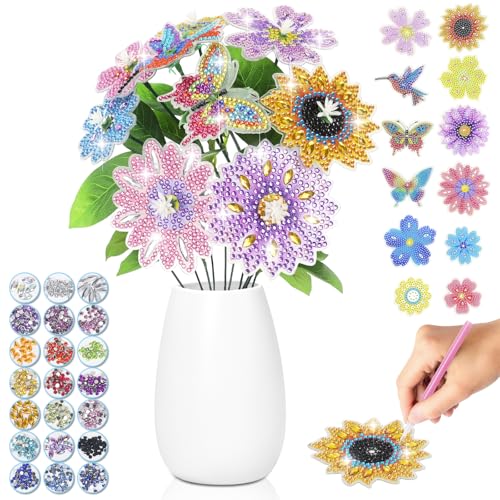 GENHH Blumen Bastelset für Mädchen 8-12 Jahre, DIY Diamond Painting Kinder Geschenk mit Kreatives Bastel-Set für Mädchen Geschenke, Blumenstrauß Dekoration Basteln ab 6 Jahre GENHH Blumen Bastelset für Mädchen 8-12 Jahre, DIY Diamond Painting Kinder Geschenk mit Kreatives Bastel-Set für Mädchen Geschenke, Blumenstrauß Dekoration Basteln ab 6 Jahre von GENHH