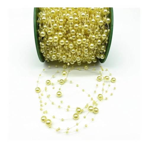 1,8m x 8mm + 3mm Weihnachtsdeko Kunstperle Blumengirlande Hochzeitsfeier Gelb 1,8m x 8mm + 3mm Weihnachtsdeko Kunstperle Blumengirlande Hochzeitsfeier Gelb von GENODA