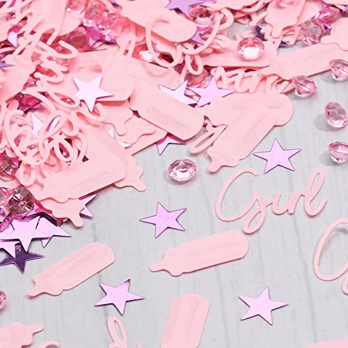 Mädchen-Geschlecht offenbaren Party-Deko – Baby-Party-Konfetti, Baby-Party-Dekoration, Taufe, It's a Girl-Deko-Konfetti, Taufmädchen-Tischdekoration, Ballonfüller (30 Gramm) von GENSMILE