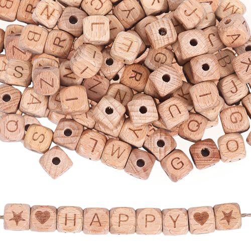 100 Stück Holzperlen Buchstaben, Buchstabenperlen Scrabble Buchstaben Holz Perlen Holzperlen zum Auffädeln Holzbuchstaben Klein für DIY Handgefertigt Ornamente Schnullerkette Selber Machen Set 100 Stück Holzperlen Buchstaben, Buchstabenperlen Scrabble Buchstaben Holz Perlen Holzperlen zum Auffädeln Holzbuchstaben Klein für DIY Handgefertigt Ornamente Schnullerkette Selber Machen Set von GENZYRE