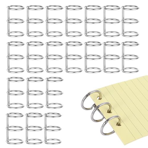 20 Stück Buchringe, Spiralbindung Spiralbinder Metall Verbindungsringe Ringbuchmechanik Ringbindung Ringbinder Ringbuch Ringe für Karteikarten Karteikarten Lochzange Papier Buchbinder Set Notebook von GENZYRE