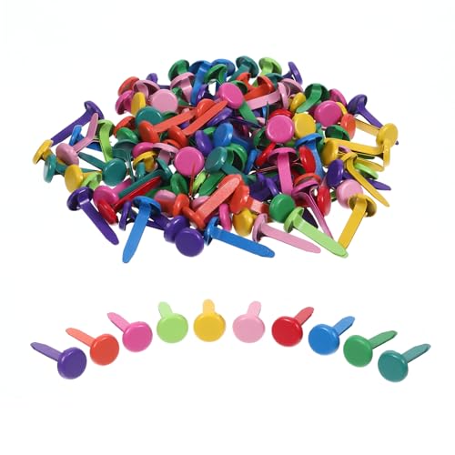 200 Stück Runde Musterklammern Klein Rundkopfklammern Musterbeutelklammern Briefklammern Mini Klammern Metall Mini Brads Flachkopfklammern für Scrapbooking Briefklammern Basteln Handwerk DIY 200 Stück Runde Musterklammern Klein Rundkopfklammern Musterbeutelklammern Briefklammern Mini Klammern Metall Mini Brads Flachkopfklammern für Scrapbooking Briefklammern Basteln Handwerk DIY von GENZYRE