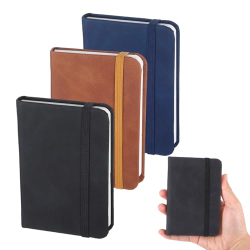3 Stück Mini Notizbuch A7 Notizblock Kleines Notizbuch Klein Notizbücher Notizheft Notitzbuch Pocket Small Notebook Notepad Taschennotizbuch Pocketbook Notizblöcke aus Leder Für Arbeit in 3 Farben 3 Stück Mini Notizbuch A7 Notizblock Kleines Notizbuch Klein Notizbücher Notizheft Notitzbuch Pocket Small Notebook Notepad Taschennotizbuch Pocketbook Notizblöcke aus Leder Für Arbeit in 3 Farben von GENZYRE