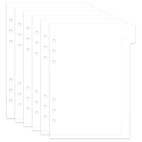 6 Stück Ordner Trennblätter A5 Trenner Aktenordner Trennblätter Trennstreifen Trennlaschen Ordnertrenner Zubehör Sortiersystem Dividers Aktentrenner für Ringbuch Ringbucheinlagen Notizblock A5, Weiß 6 Stück Ordner Trennblätter A5 Trenner Aktenordner Trennblätter Trennstreifen Trennlaschen Ordnertrenner Zubehör Sortiersystem Dividers Aktentrenner für Ringbuch Ringbucheinlagen Notizblock A5, Weiß von GENZYRE