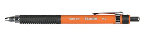 GEOtec Druckbleistift, Drehbleistift Feinminenstift Studio Pen, 0,5 mm, HB, orange von GEOtec
