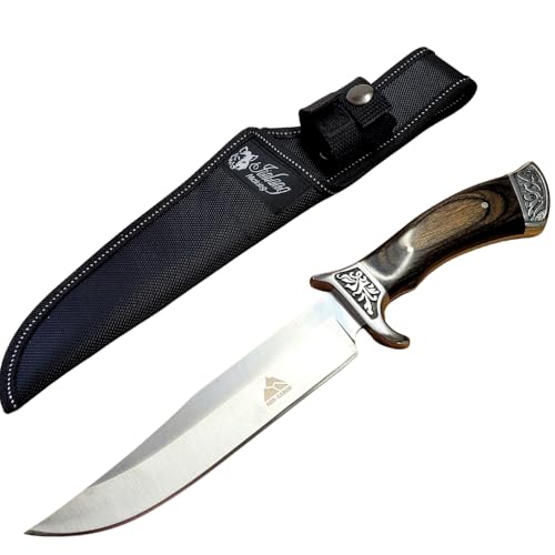 Bowie Hunting Knife,Jagdmesser Feststehende Clip-Point Klinge mit Gürtelholster,Einhandmesser-Outdoor Messer für jedes Abenteuer,Survival Bowie Messer für Camping,Jagd,Fischer,Wandern und mehr. Bowie Hunting Knife,Jagdmesser Feststehende Clip-Point Klinge mit Gürtelholster,Einhandmesser-Outdoor Messer für jedes Abenteuer,Survival Bowie Messer für Camping,Jagd,Fischer,Wandern und mehr. von GER-SABER