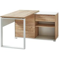 GERMANIA Lioni Schreibtisch weiß, eiche rechteckig, O-Fuß-Gestell weiß 120,0 x 117,0 cm GERMANIA Lioni Schreibtisch weiß, eiche rechteckig, O-Fuß-Gestell weiß 120,0 x 117,0 cm von Germania