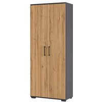 GERMANIA Aktenschrank Profi 2.0, 4250-564 grafit, grandson-eiche 4 Fachböden 80,0 x 40,0 x 200,0 cm von Germania