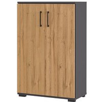 GERMANIA Aktenschrank Profi 2.0, 4247-564 grafit, grandson-eiche 2 Fachböden 80,0 x 40,0 x 123,0 cm von Germania