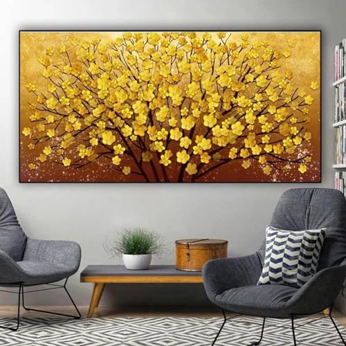 Goldener Blumenbaum, gedrucktes Ölgemälde auf Leinwand, abstrakte Kunst, Bilder, Landschaft, Wandkunst, Gemälde, Poster, Heimdekoration, 50 x 70 cm, rahmenlos Goldener Blumenbaum, gedrucktes Ölgemälde auf Leinwand, abstrakte Kunst, Bilder, Landschaft, Wandkunst, Gemälde, Poster, Heimdekoration, 50 x 70 cm, rahmenlos von GERRIT