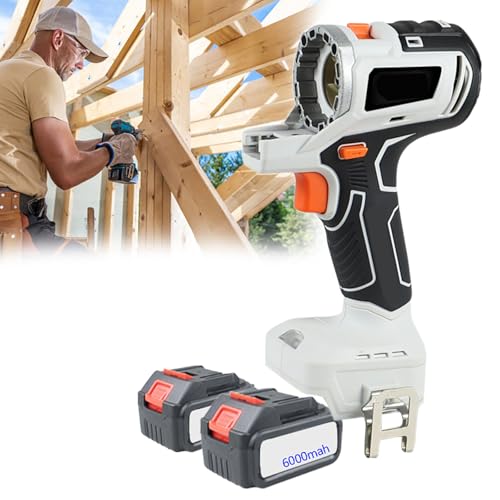 GESAIDES Multifunktionales Werkzeugset für die Holzbearbeitung, 10-in-1-Kombiset mit Akku-Elektrowerkzeugen, mit Werkzeugkästen, 2 x 6,0-Ah-Akkus, für Vielseitige Heimwerkerprojekte von GESAIDES