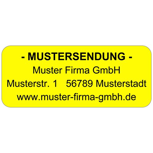 WARN-ETIKETTEN in Signalfarbe signal-gelb | super schnelle Adress-Etiketten mit Ihrem Wunschtext, 160 Stück, ca. 56 x 23 mm WARN-ETIKETTEN in Signalfarbe signal-gelb | super schnelle Adress-Etiketten mit Ihrem Wunschtext, 160 Stück, ca. 56 x 23 mm von GESCHENKE-MIT-NAMENde